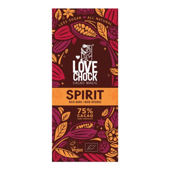 Chocolat Noir intense 75% Spirit 8 plaques - LOVECHOCK
