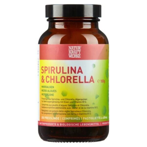 Spiruline & Chlorella 250 comprimés - NATURKRAFTWERKE