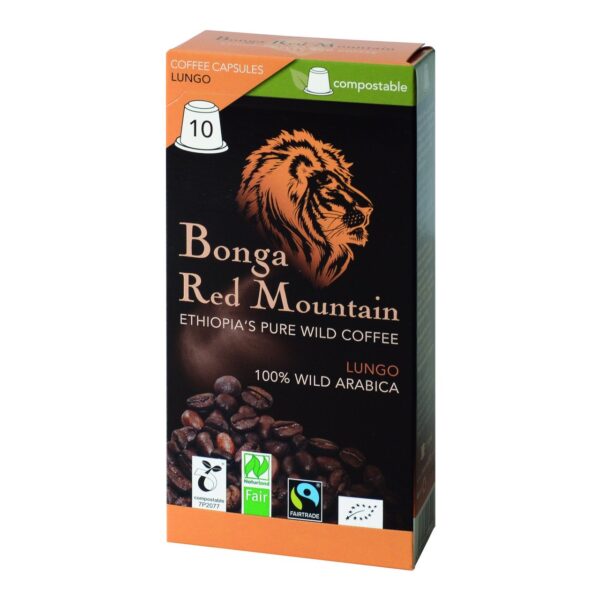 Capsules de café Bonga Red Mountain - Lungo bio - 10 paquets - ORIGINAL FOOD