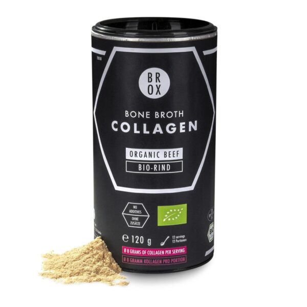 Poudre de Collagène de bouillon de bœuf Bio 120g - BROX