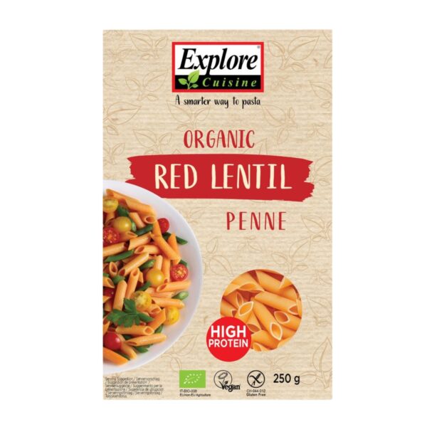 Penne de lentilles corail 250g - EXPLORE CUISINE