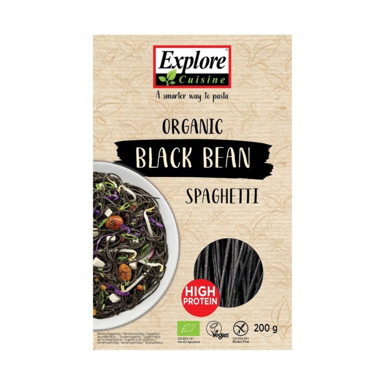 Pâtes spaghetti de haricot noir 200g - EXPLORE CUISINE