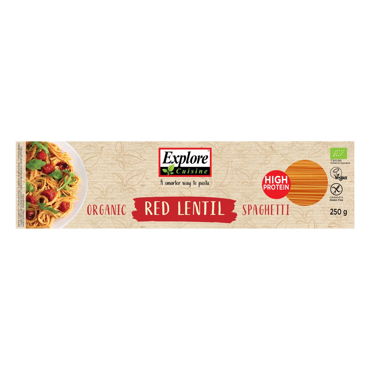 Spaghettis de lentilles corail 250g - EXPLORE CUISINE