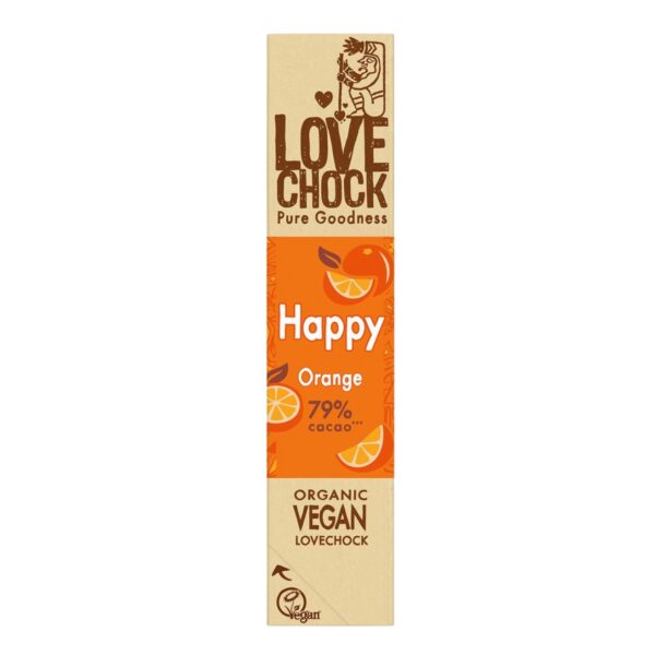 Barres de chocolat Happy Orange 79% cacao - 6x 40g - LOVECHOCK
