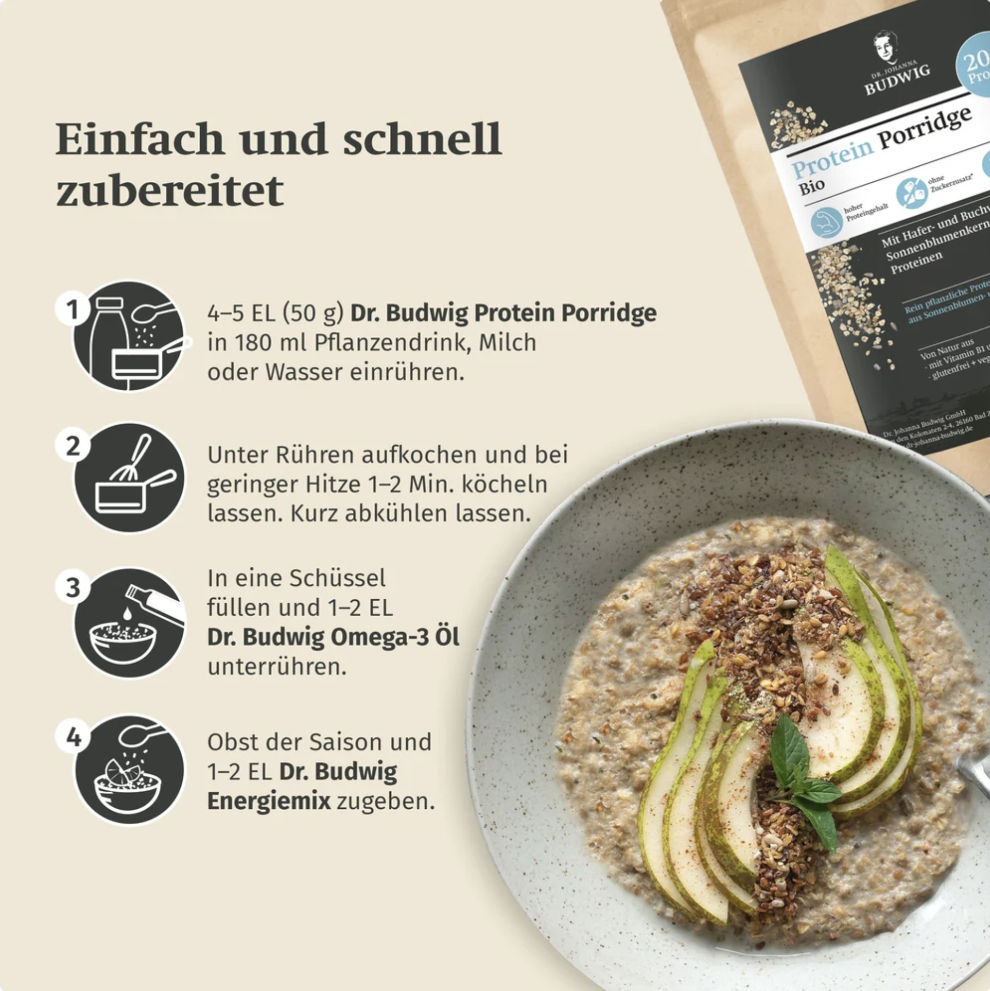 Muesli protéiné bio 700 gr - Dr Johanna Budwig – Image 4
